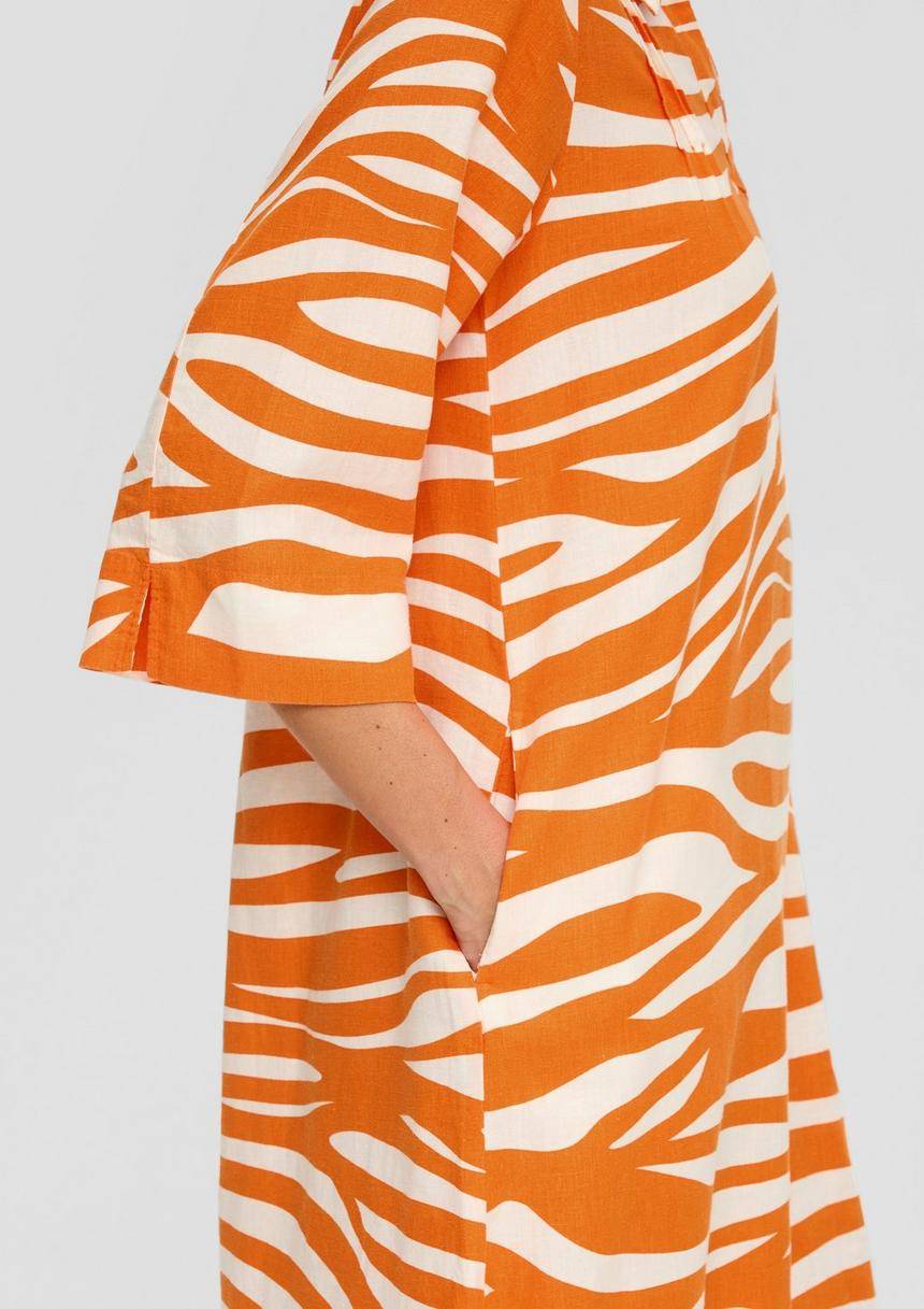 S.Oliver Kurzes Leinenkleid