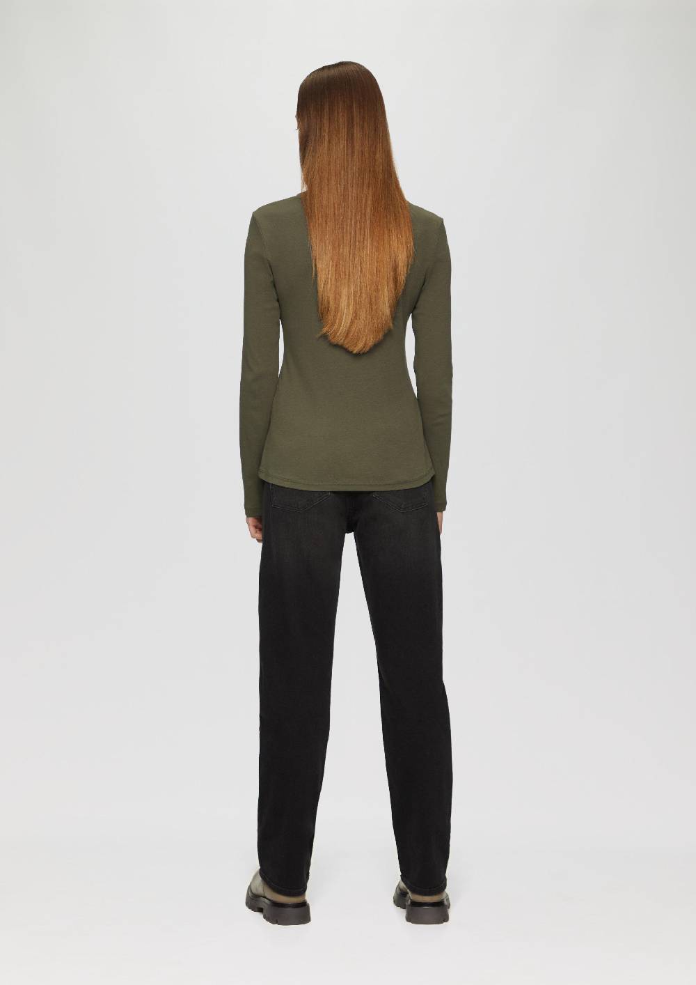 S.Oliver Langarm-Shirt Im Slim Fit