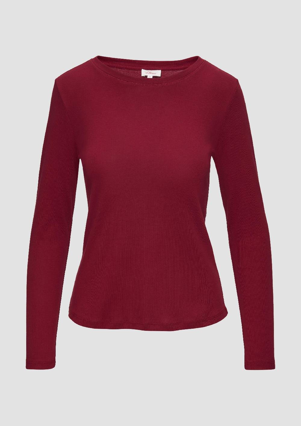 S.Oliver Langarm-Shirt Im Slim Fit