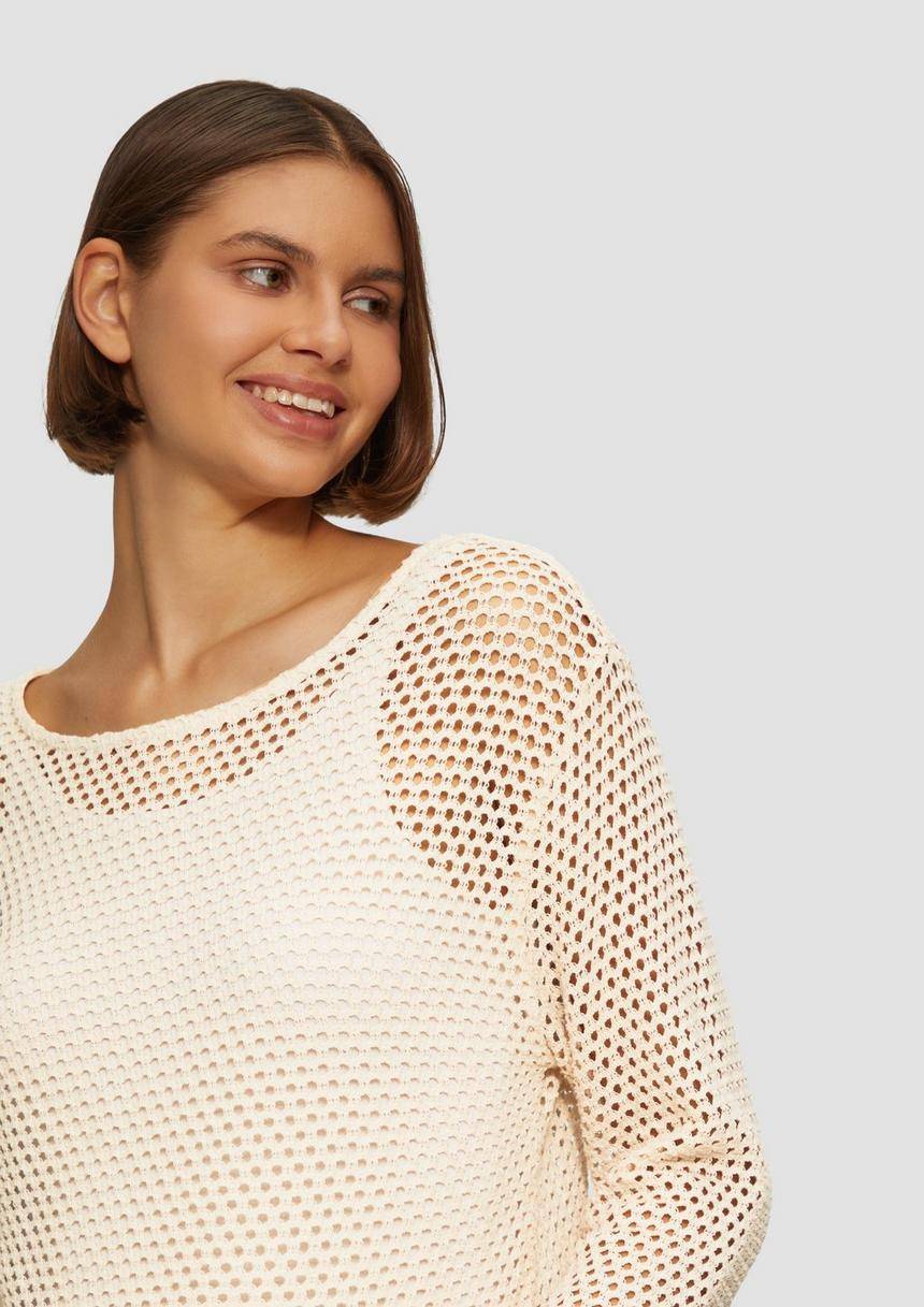S.Oliver Langarmshirt Aus Ajour-Jersey