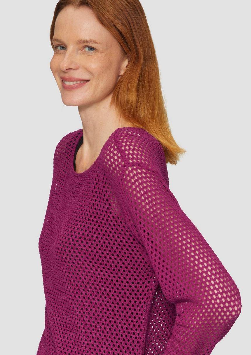 S.Oliver Langarmshirt Aus Ajour-Jersey