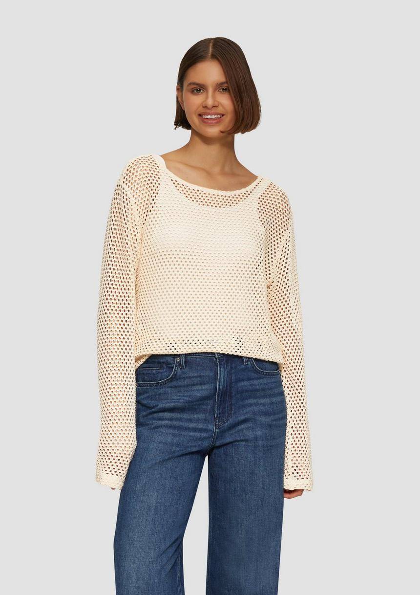 S.Oliver Langarmshirt aus Ajour-Jersey