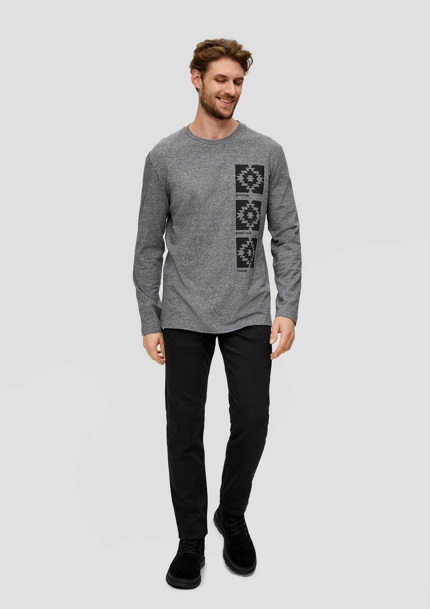 S.Oliver Langarmshirt Mit Frontprint