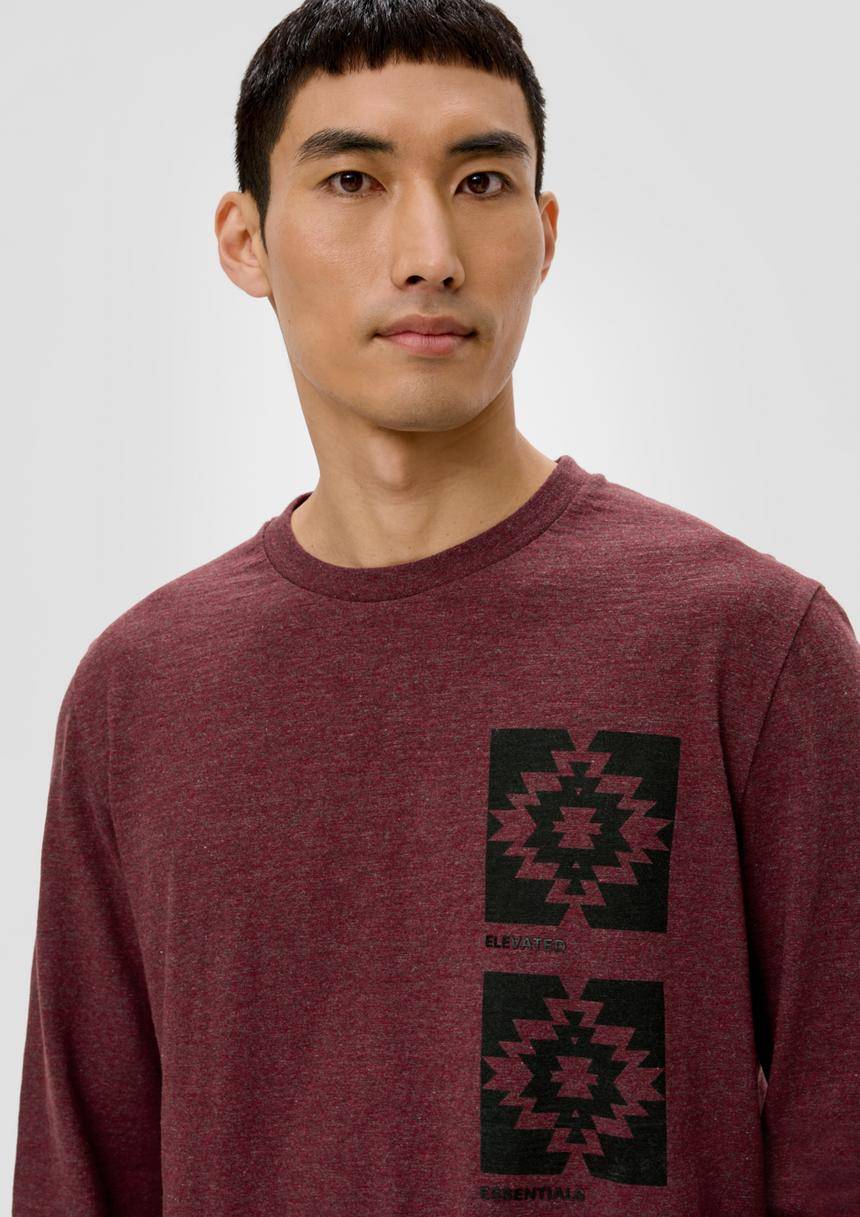 S.Oliver Langarmshirt Mit Frontprint