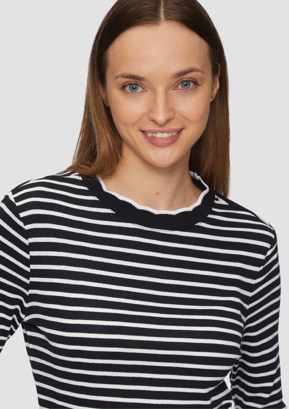 S.Oliver Langarmshirt Mit Muschelkante