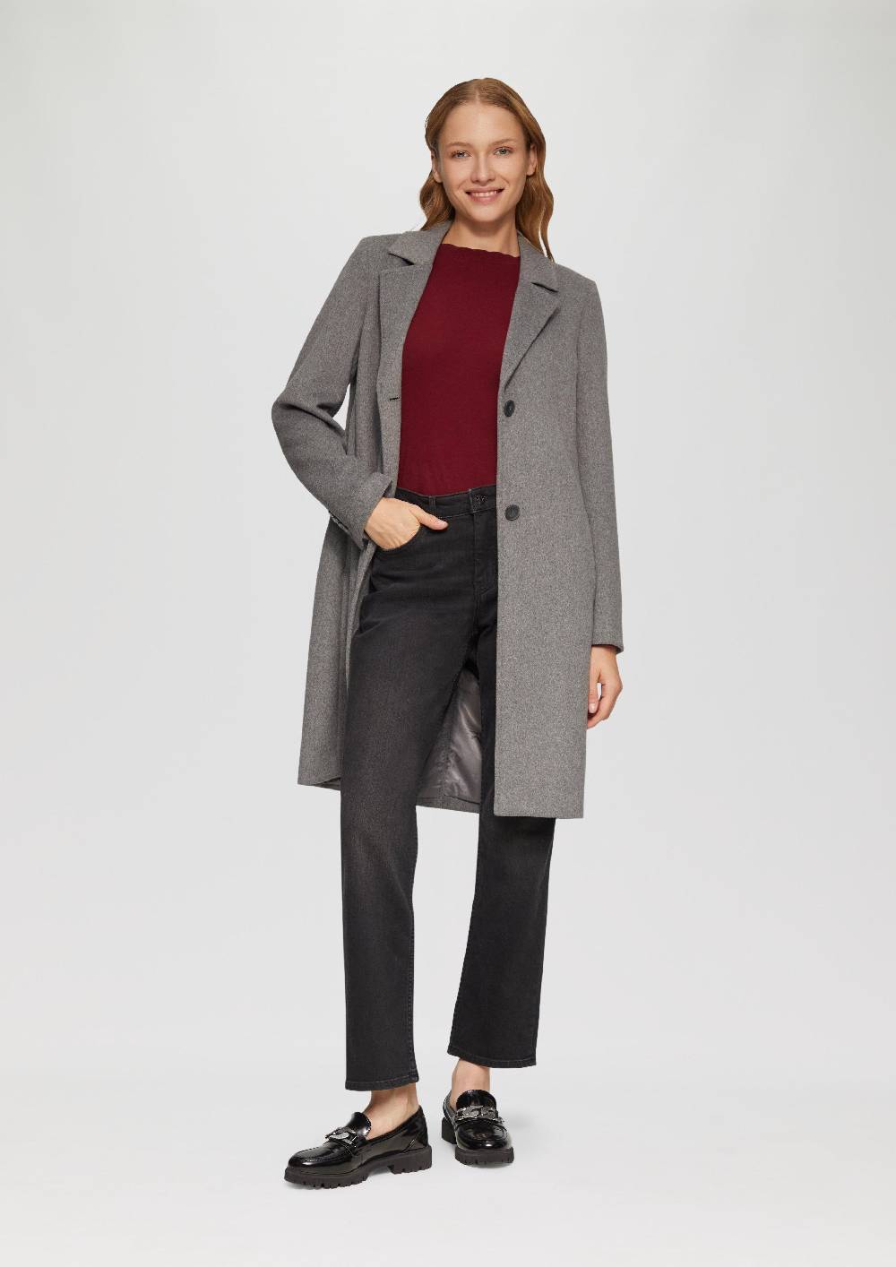 S.Oliver Langarmshirt Mit Muschelkante