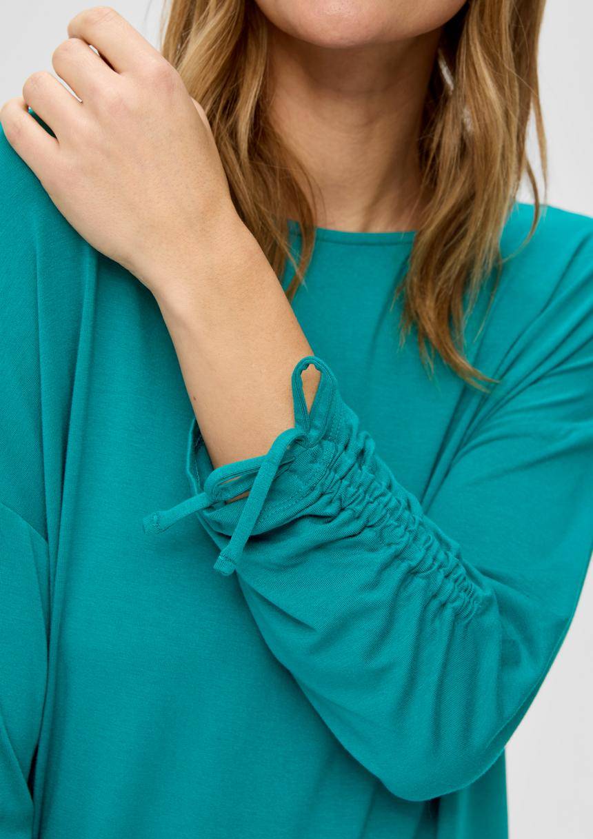S.Oliver Langarmshirt Mit Raffung An Den Ärmeln