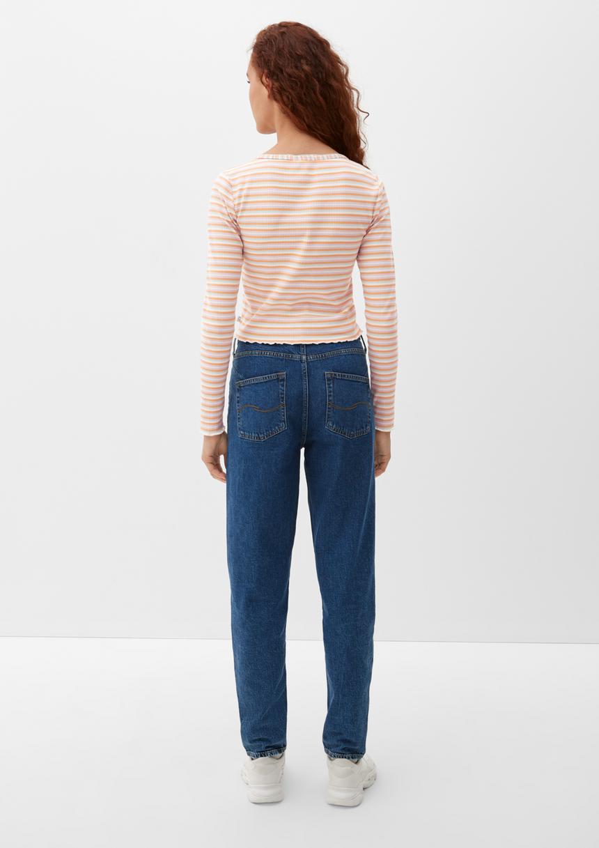 S.Oliver Langarmshirt Mit Rippstruktur