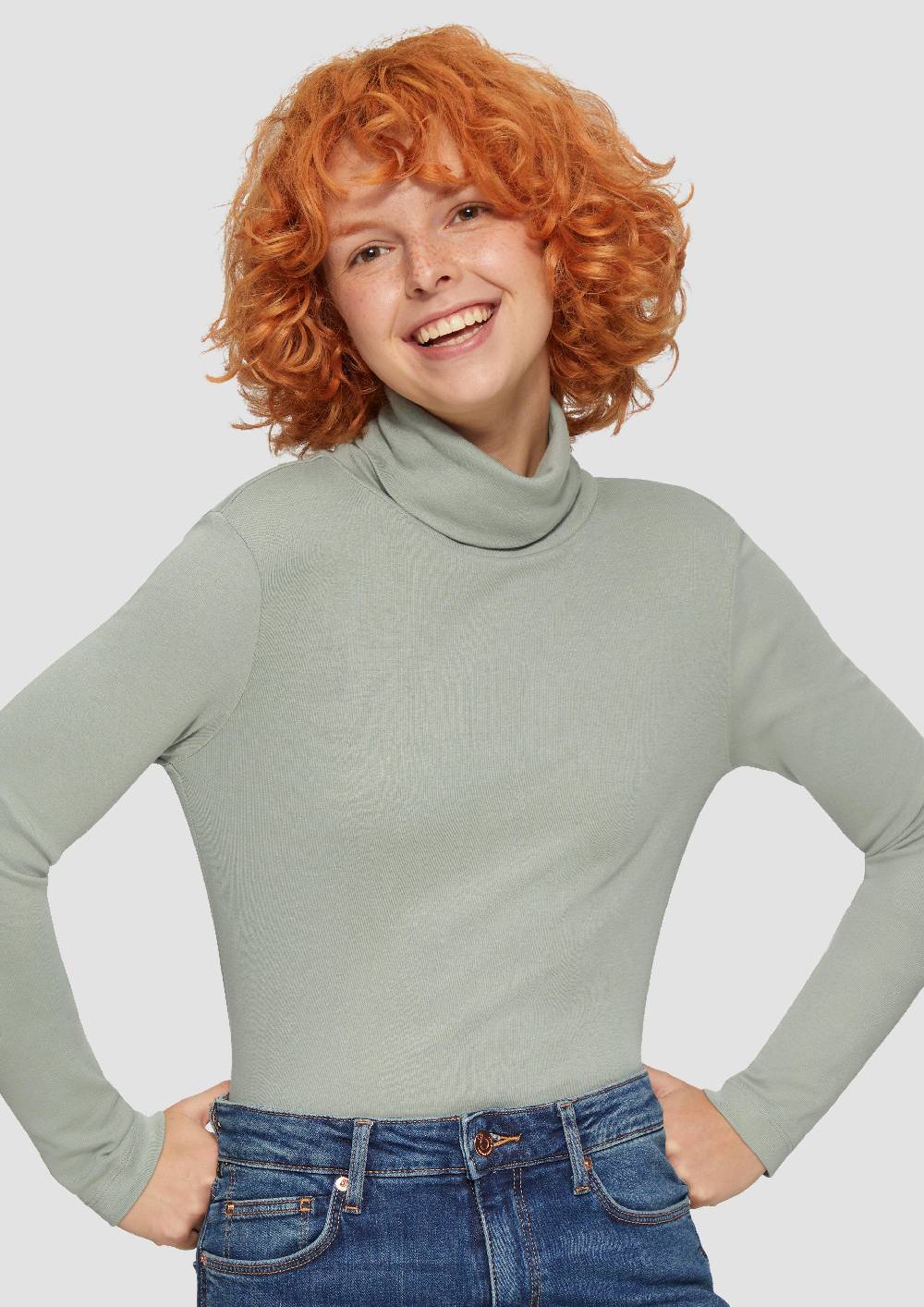 S.Oliver Langarmshirt Mit Rollkragen