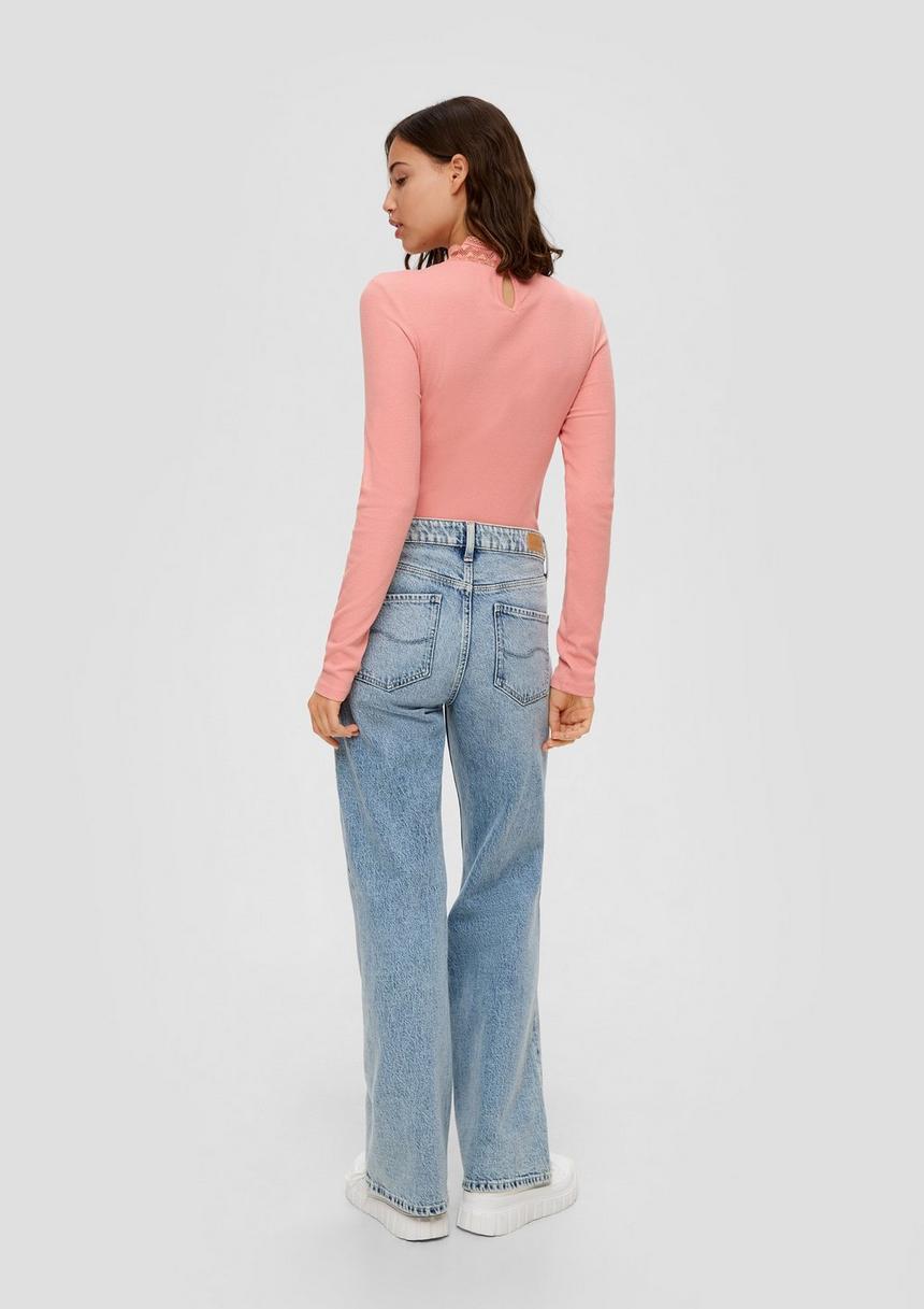 S.Oliver Langarmshirt Mit Spitzen-Detail