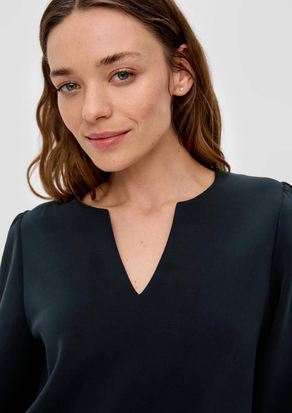 S.Oliver Langarmshirt Mit Tunika-Ausschnitt