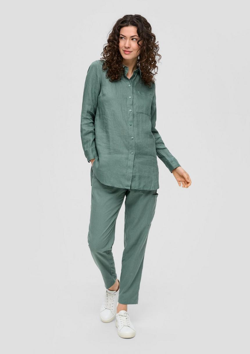 S.Oliver Lange Bluse Aus Leinen