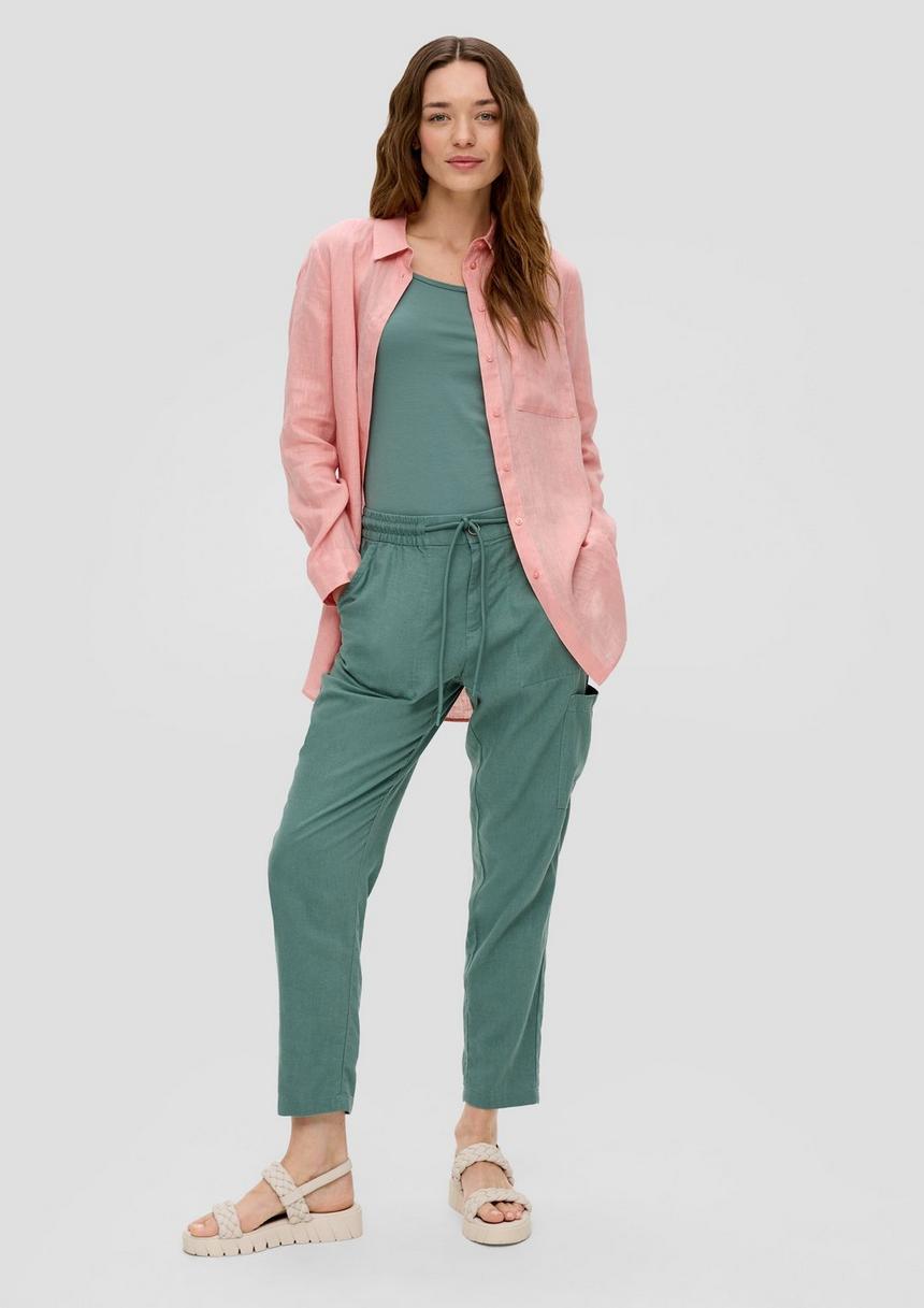 S.Oliver Lange Bluse Aus Leinen