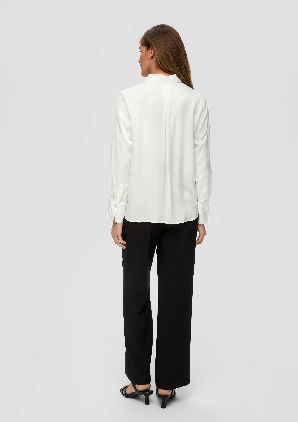 S.Oliver Lange Hemdbluse Aus Reiner Viskose