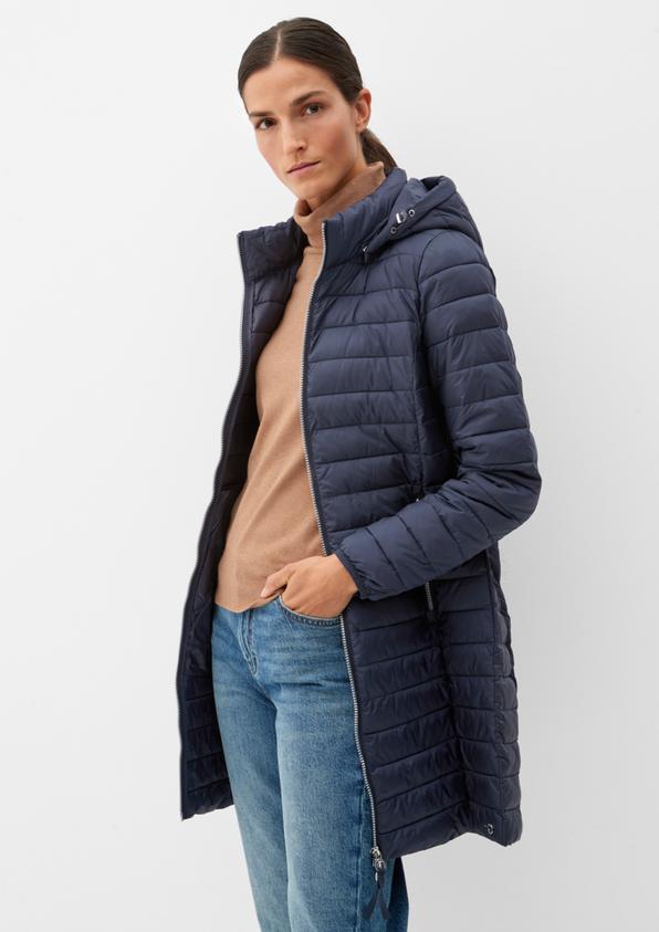 S.Oliver Lange Steppjacke mit abnehmbarer Kapuze