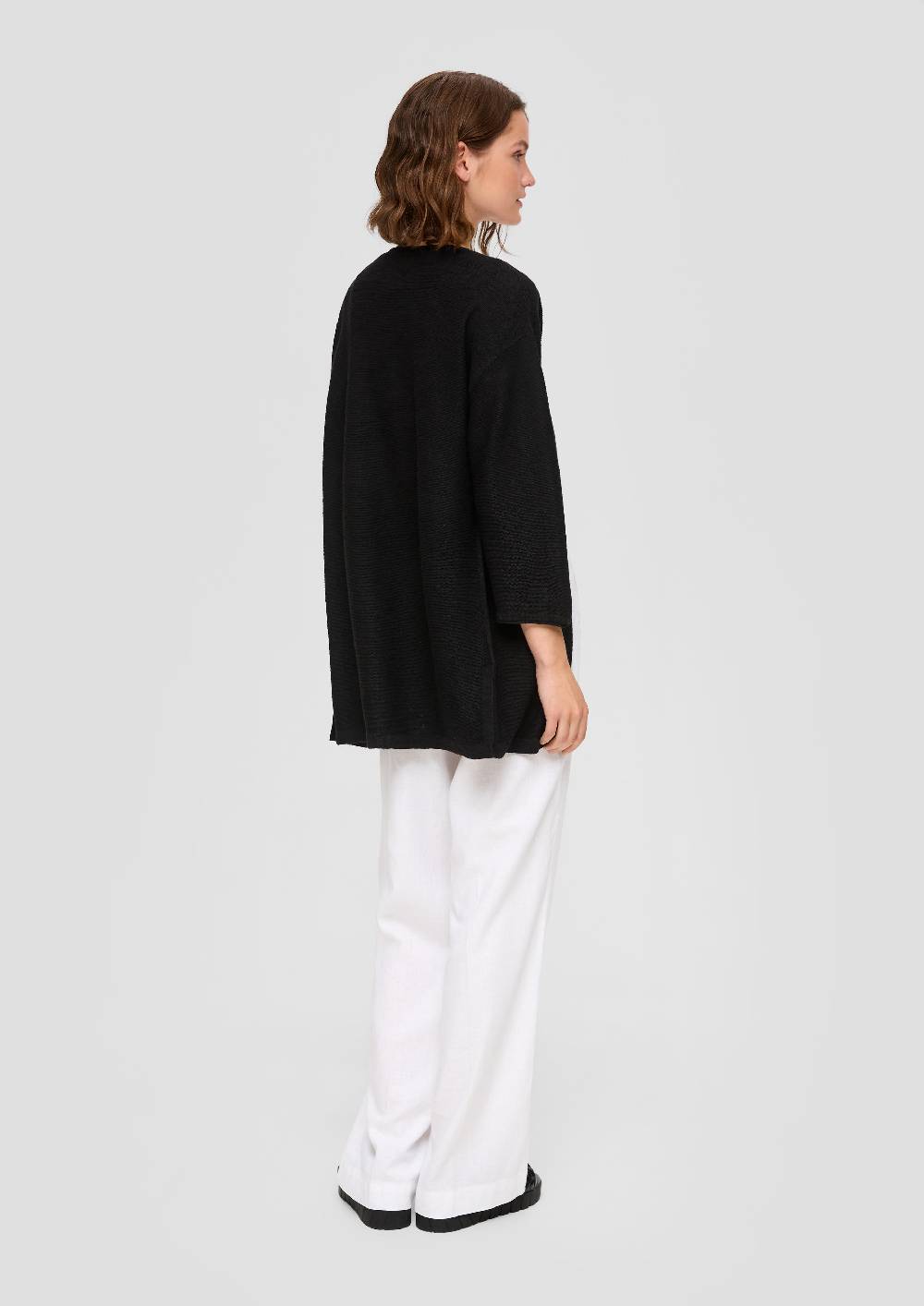 S.Oliver Lange Strickjacke Aus Leinenmix