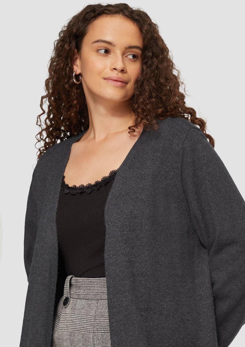 S.Oliver Lange Strickjacke Aus Viskosemix