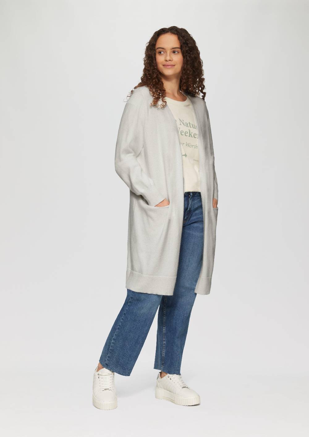 S.Oliver Lange Strickjacke Aus Viskosemix