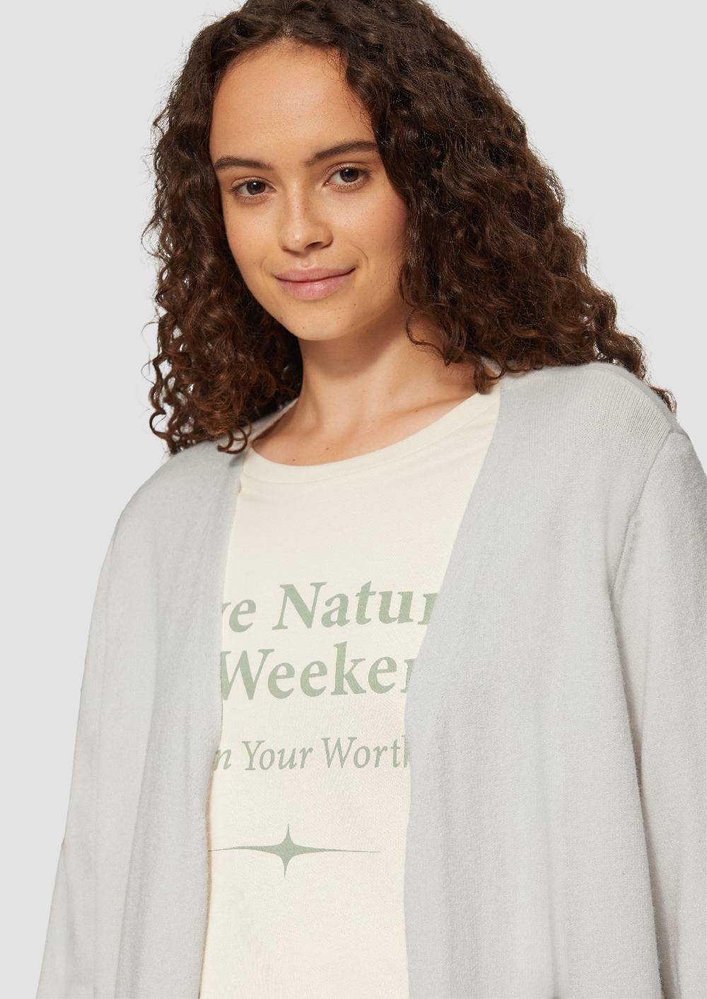 S.Oliver Lange Strickjacke Aus Viskosemix