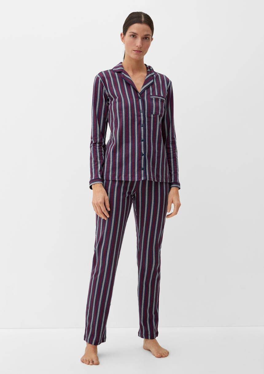 S.Oliver Langer Pyjama Mit Print