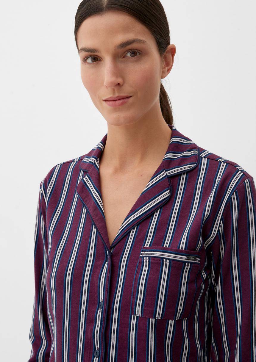S.Oliver Langer Pyjama Mit Print