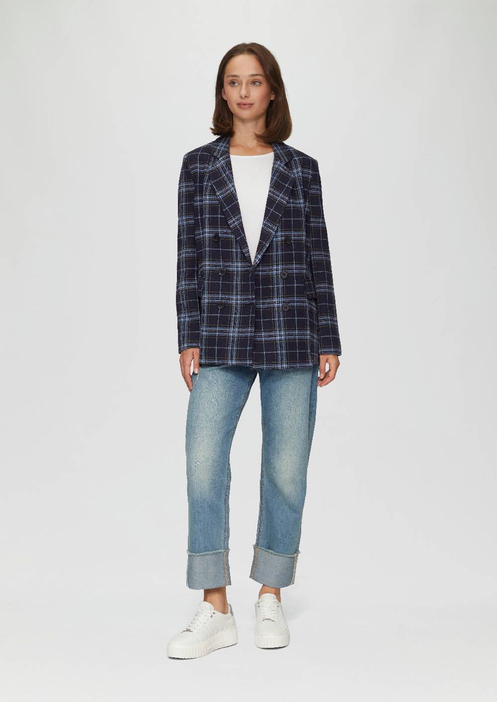 S.Oliver Langer Twillblazer Mit Karomuster