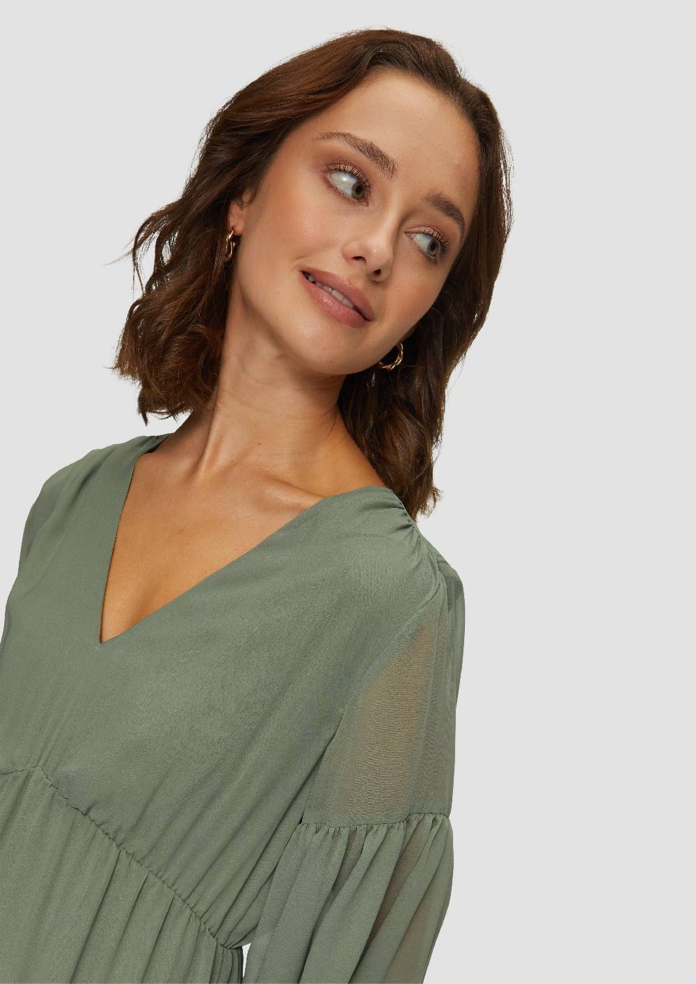 S.Oliver Langes Chiffonkleid Im Boho-Stil