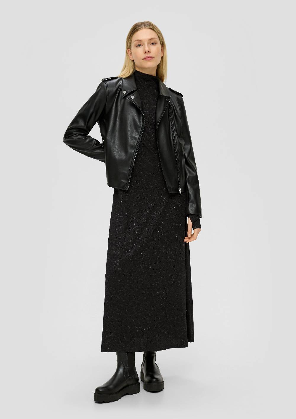 S.Oliver Langes Kleid Mit Glitzer-Effekt