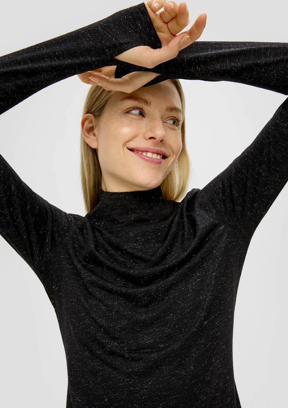 S.Oliver Langes Kleid Mit Glitzer-Effekt