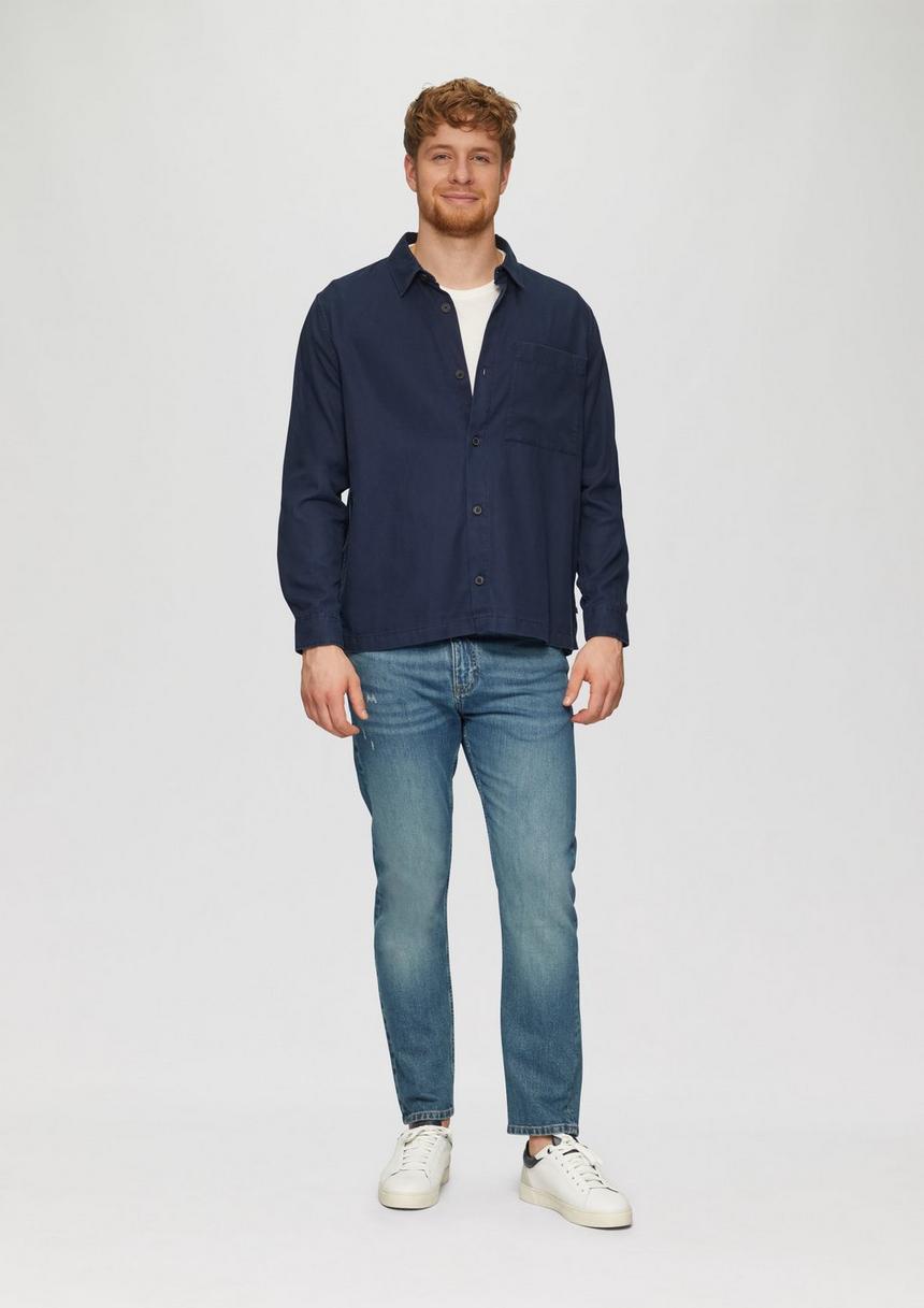 S.Oliver Lässiges Overshirt Mit Fischgrat-Struktur