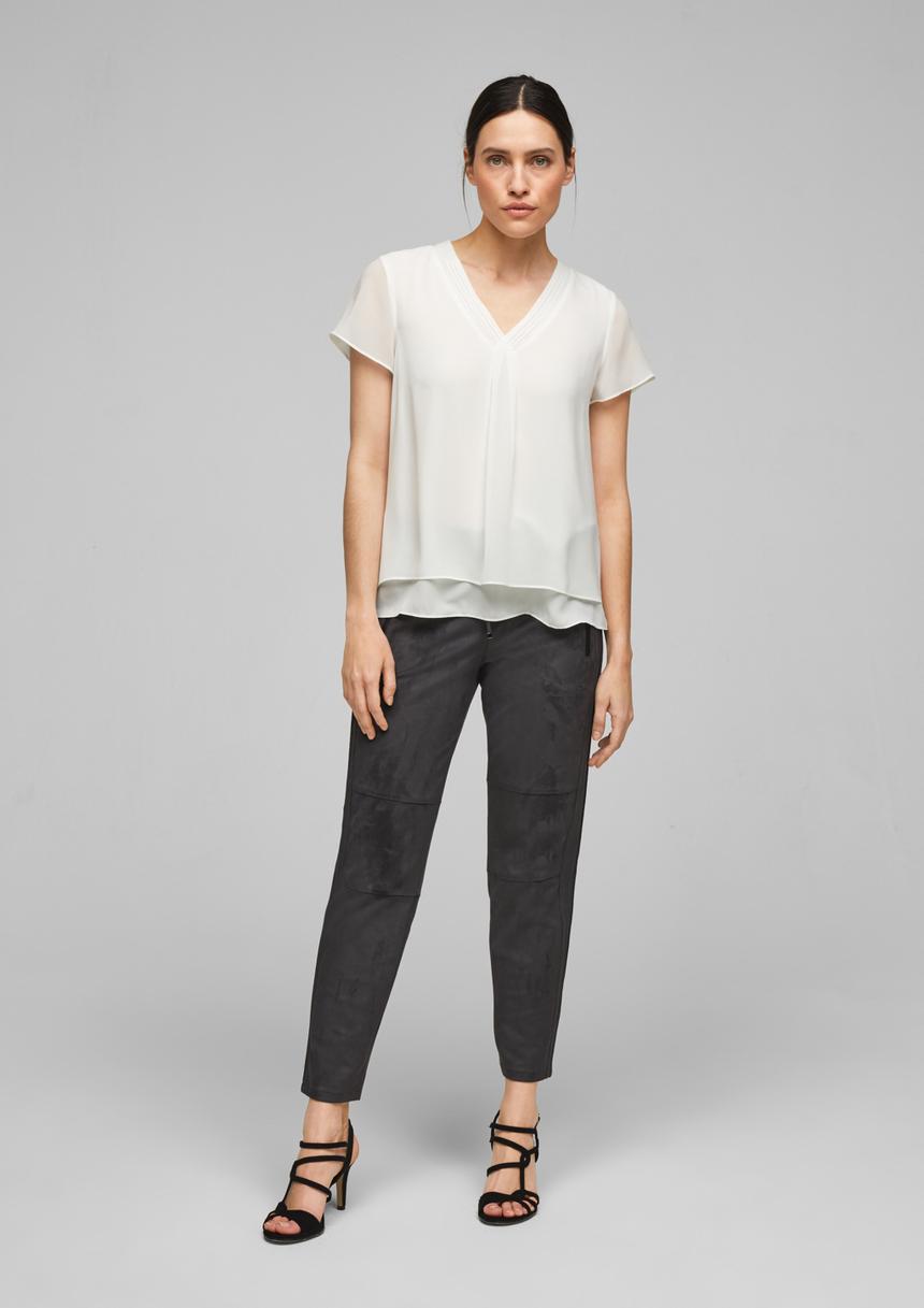 S.Oliver Layering-Bluse Aus Chiffon