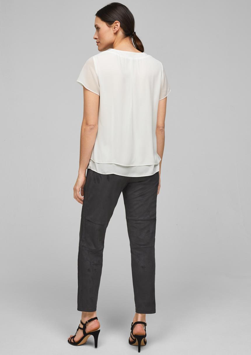 S.Oliver Layering-Bluse Aus Chiffon
