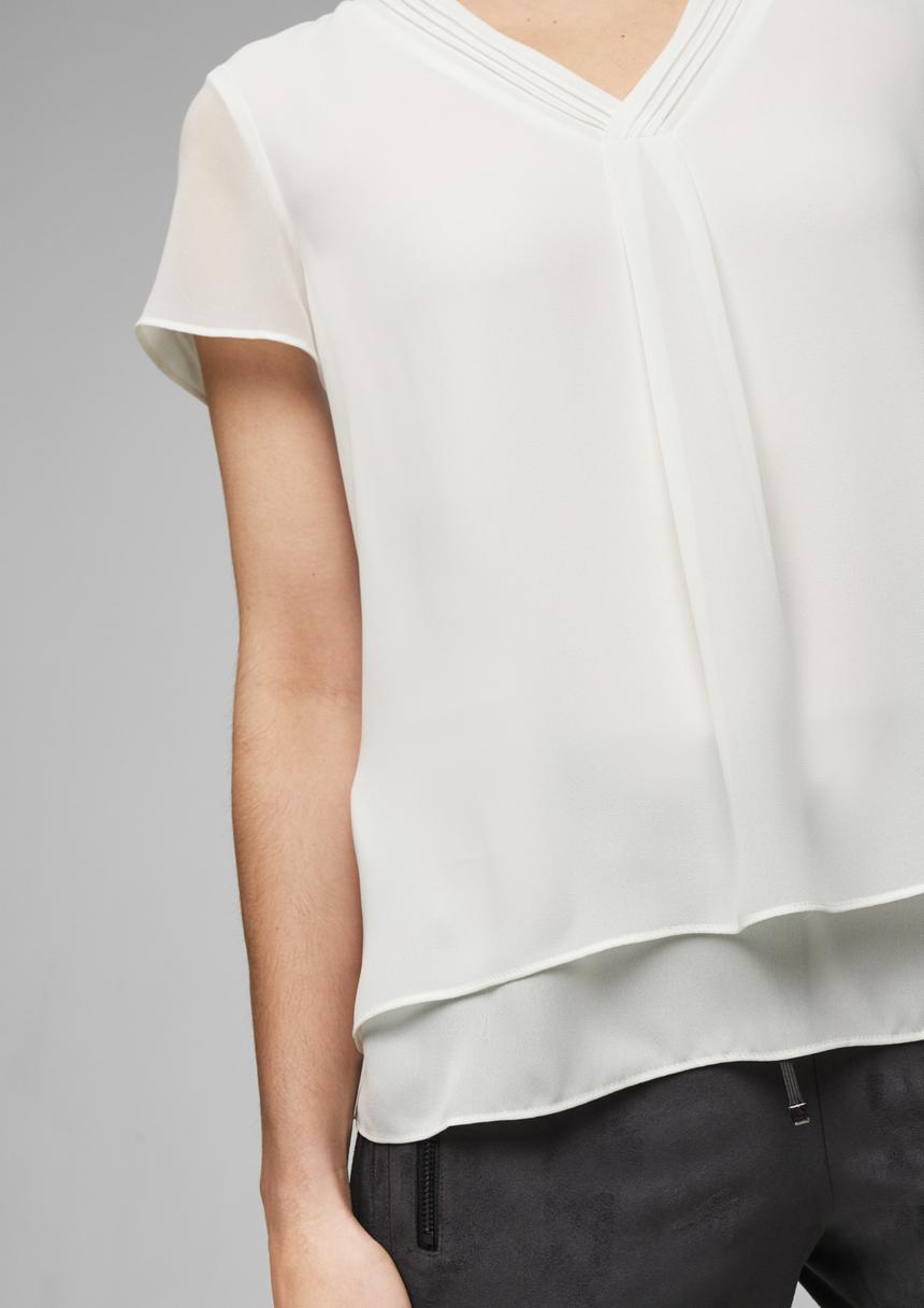 S.Oliver Layering-Bluse Aus Chiffon