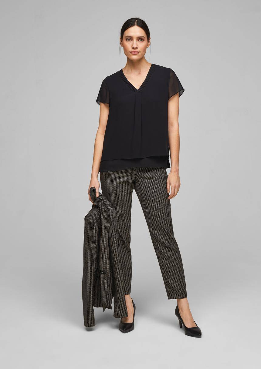 S.Oliver Layering-Bluse Aus Chiffon