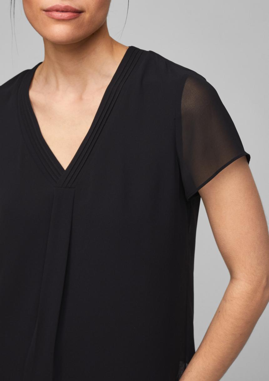 S.Oliver Layering-Bluse Aus Chiffon