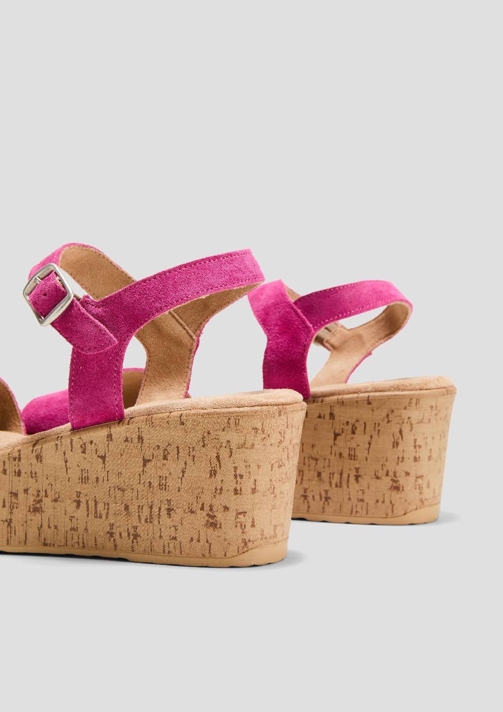 S.Oliver Leder-Sandalen Mit Keilabsatz