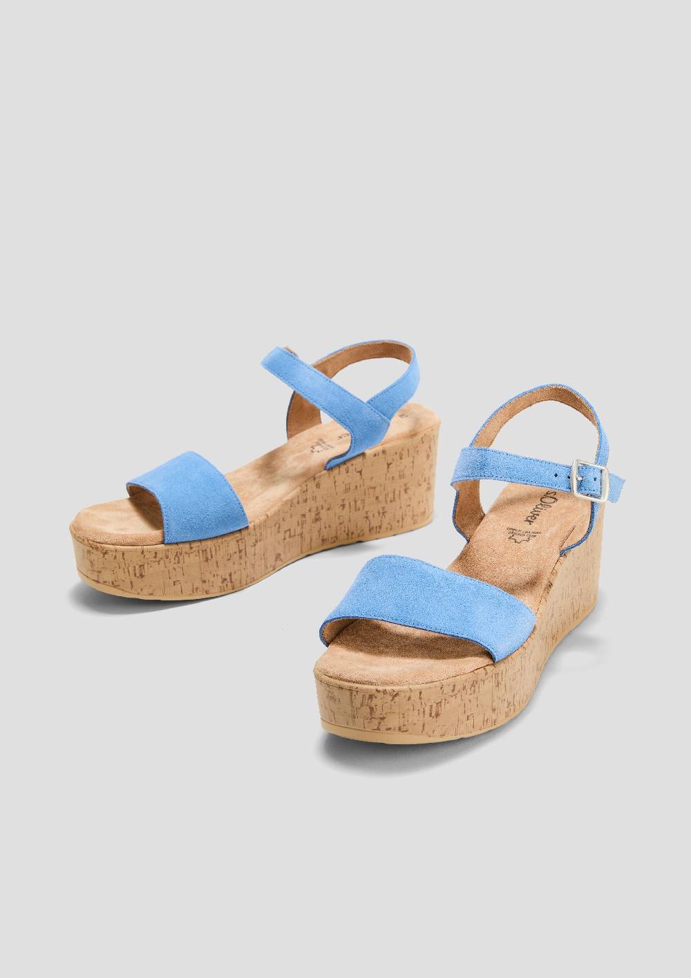 S.Oliver Leder-Sandalen Mit Keilabsatz