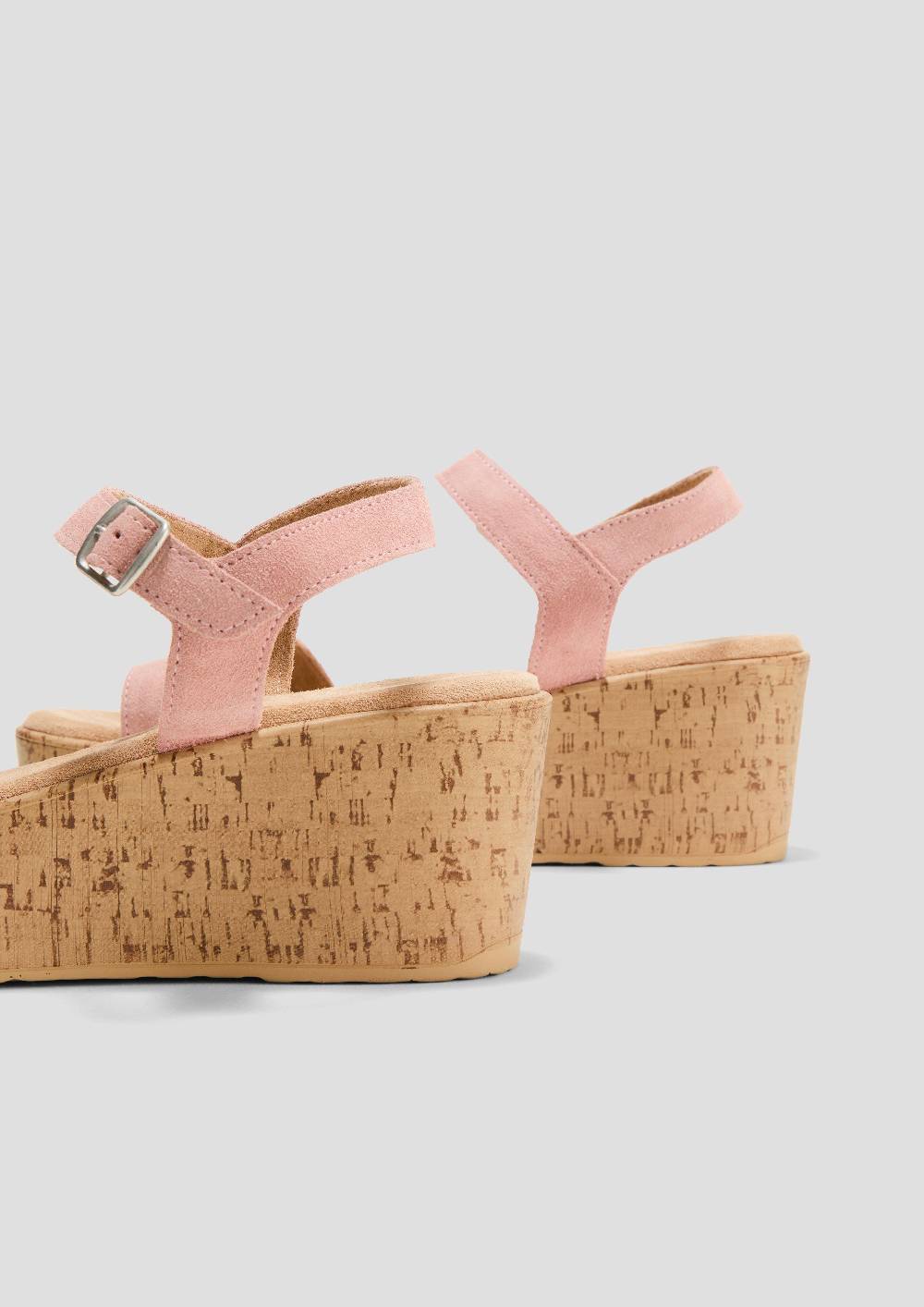 S.Oliver Leder-Sandalen Mit Keilabsatz