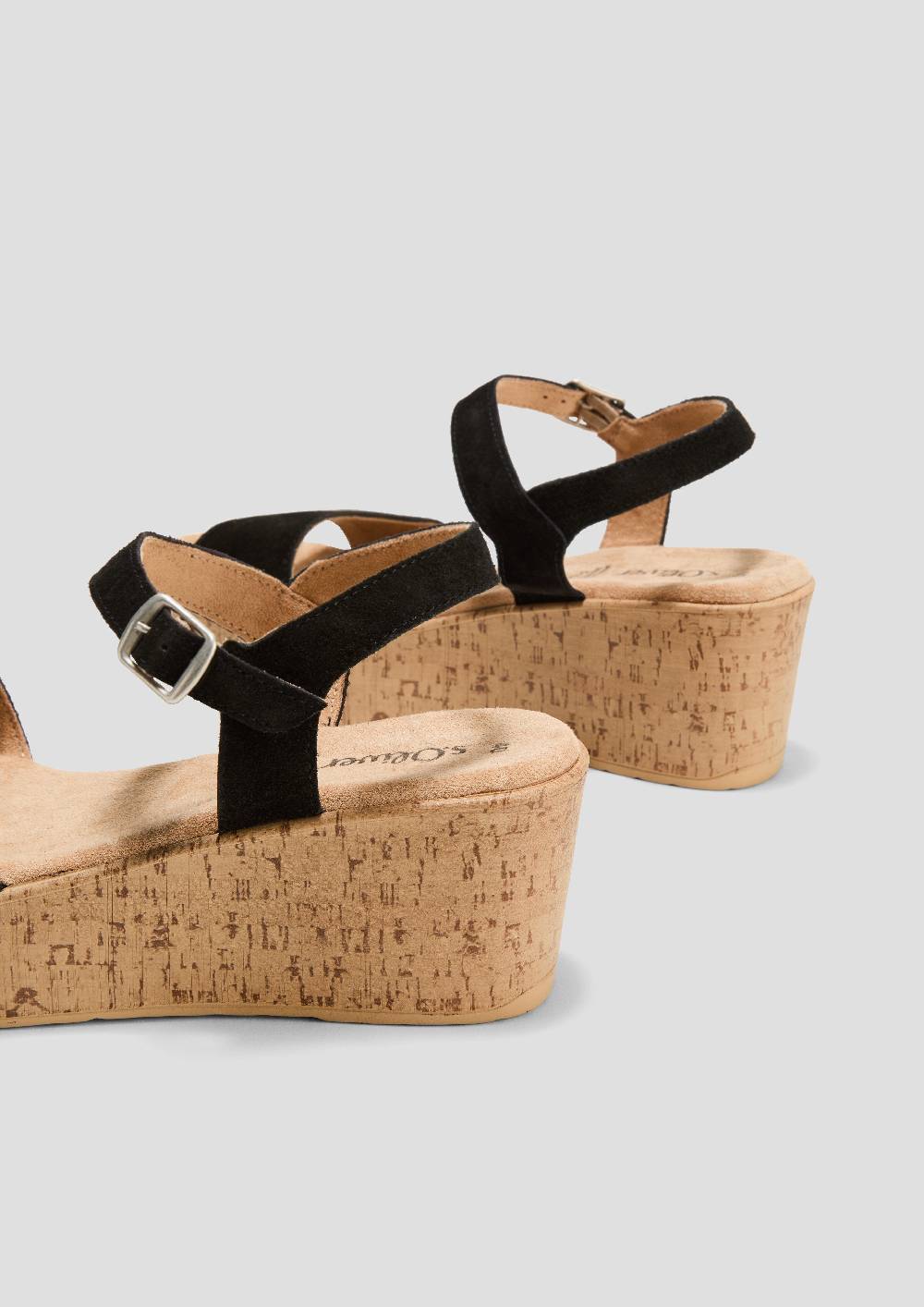 S.Oliver Leder-Sandalen Mit Keilabsatz