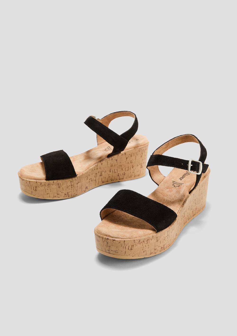 S.Oliver Leder-Sandalen Mit Keilabsatz