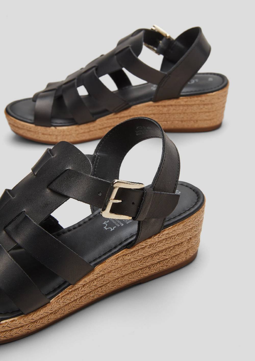 S.Oliver Leder-Sandalen Mit Keilabsatz