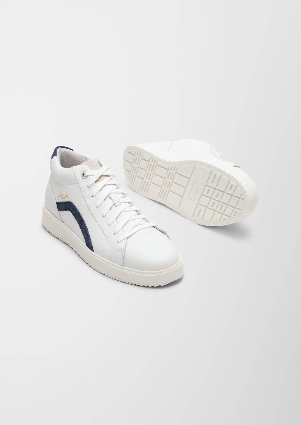 S.Oliver Leder-Sneaker Mit Kontrast-Details