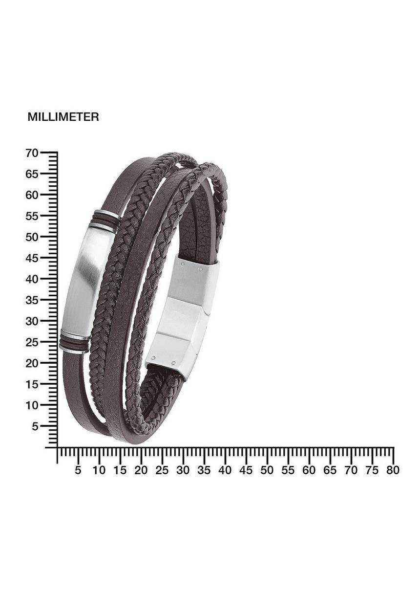 S.Oliver Lederarmband Mit Edelstahl
