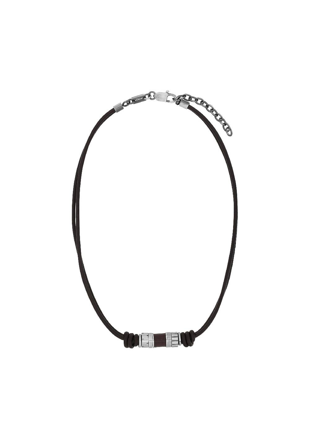 S.Oliver Ledercollier Mit Edelstahl-Beads