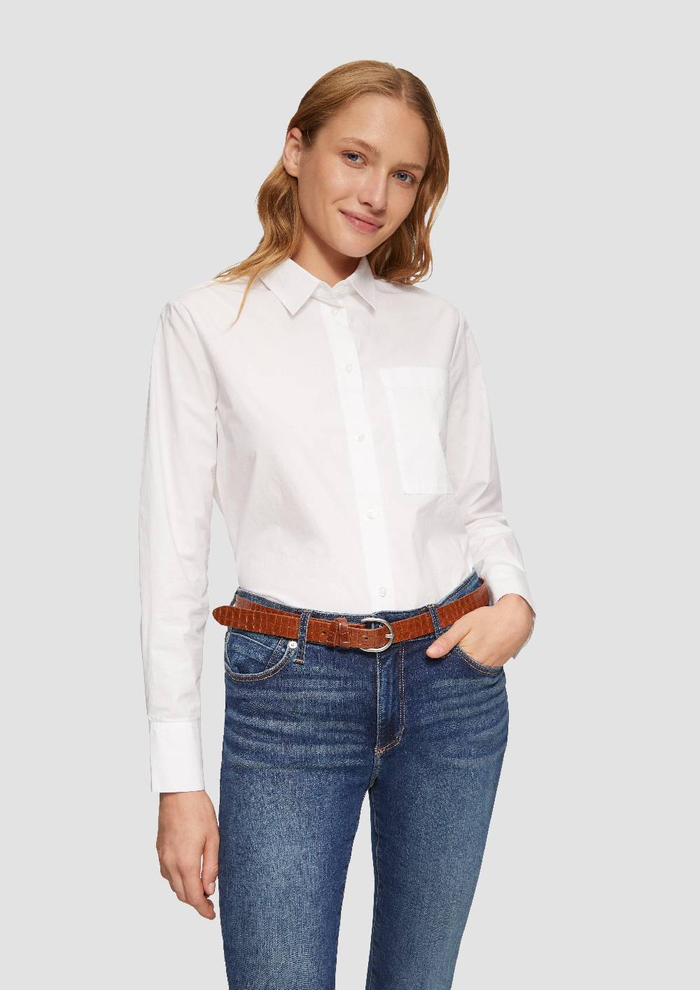 S.Oliver Ledergürtel In Kroko-Optik