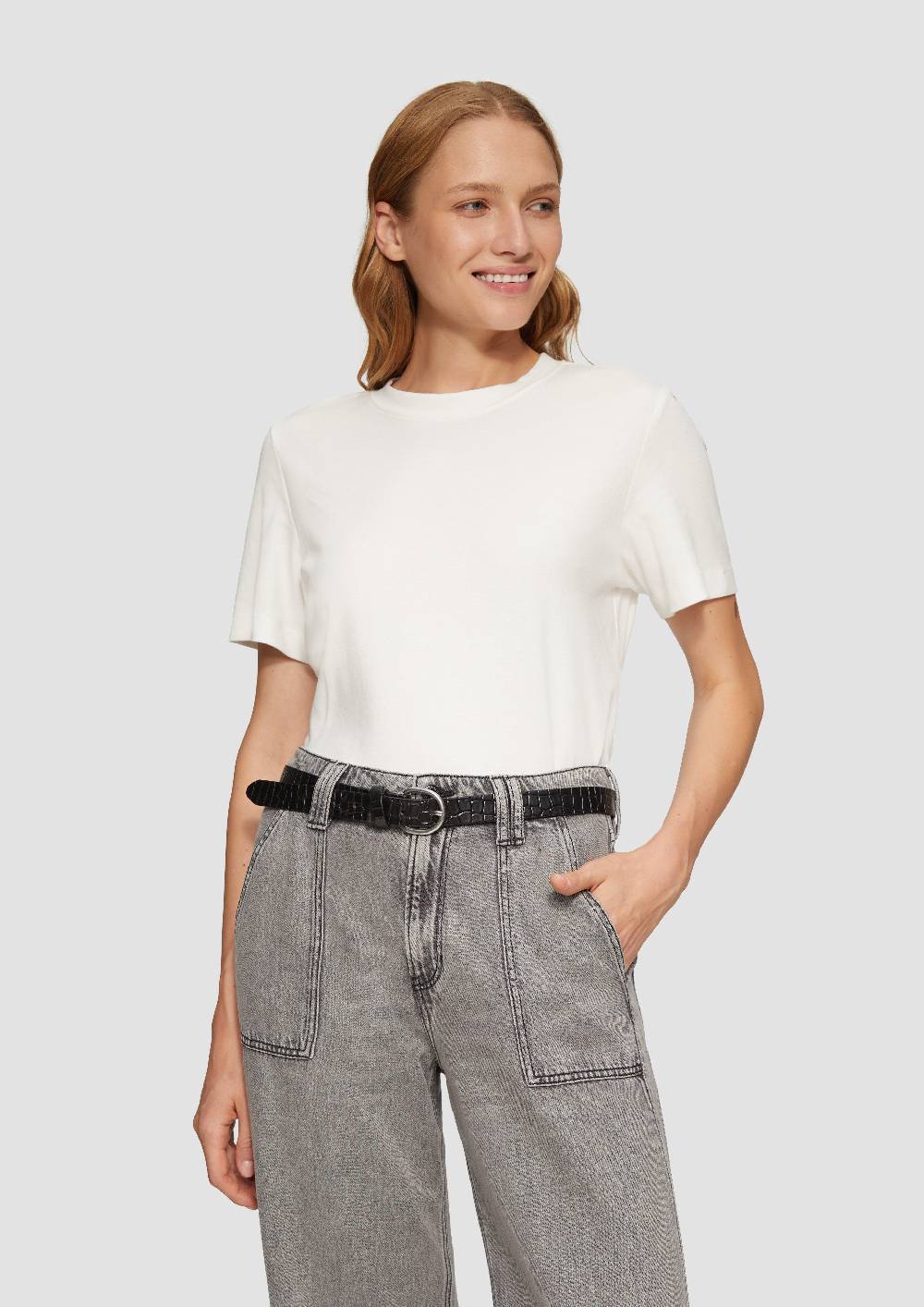 S.Oliver Ledergürtel In Kroko-Optik