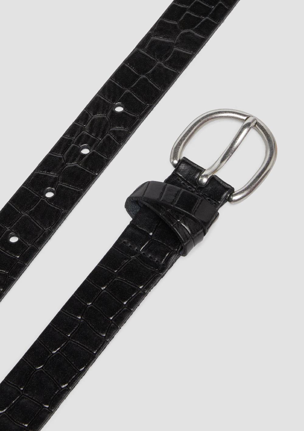 S.Oliver Ledergürtel In Kroko-Optik