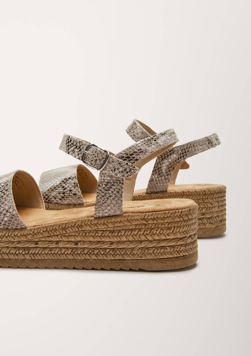 S.Oliver Ledersandalen Mit Keilabsatz