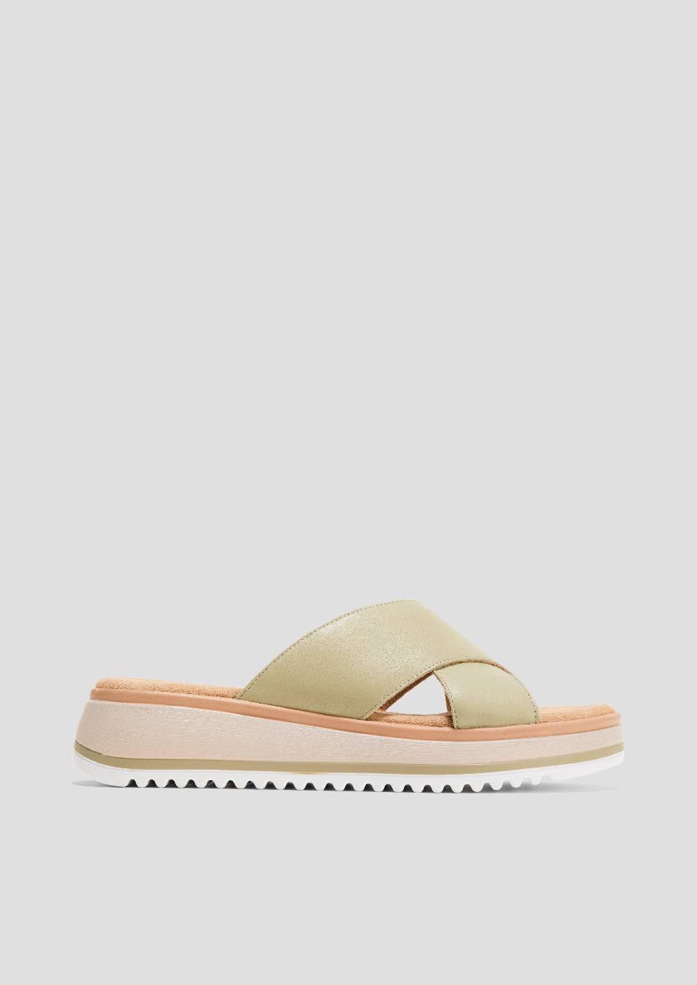 S.Oliver Ledersandaletten Mit Plateau