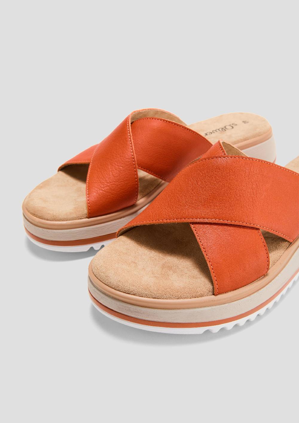 S.Oliver Ledersandaletten Mit Plateau